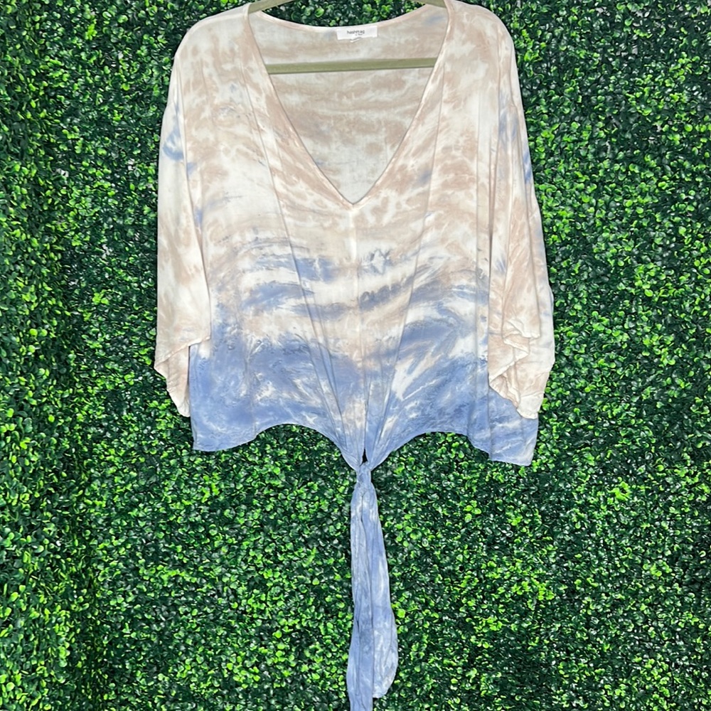 Tie front top by Hashttag size M v neck top